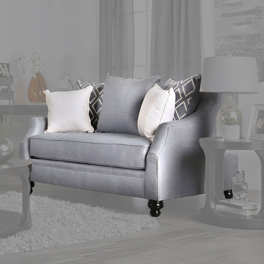Furniture of America - Nefyn Loveseat in Gray - SM2670-LV View 1