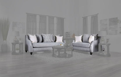 Furniture of America - Nefyn Sofa + Loveseat in Gray - SM2670-2PC View 1