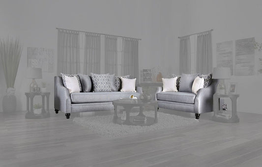 Furniture of America - Nefyn Sofa + Loveseat in Gray - SM2670-2PC View 1