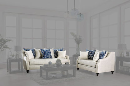 Furniture of America - Nefyn Sofa + Loveseat in Ivory - SM2669-2PC View 1