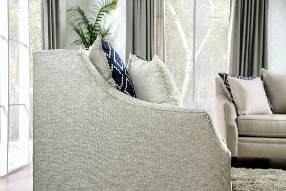 Furniture of America - Nefyn Sofa + Loveseat in Ivory - SM2669-2PC View 5