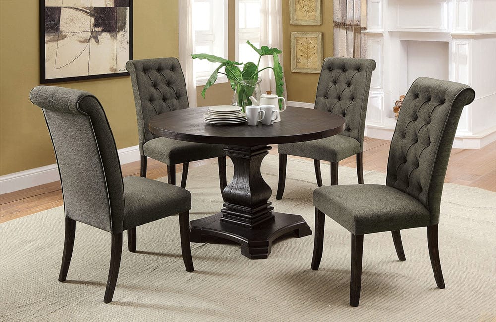 Furniture of America - Nerissa 5 Pc. Dining Table Set in Antique Black/Gray - CM3840RT-5PC-3564GY View 1