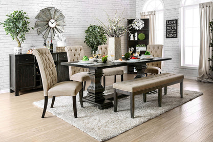 Furniture of America - Nerissa Dining Table in Antique Black - CM3840T-TABLE View 1