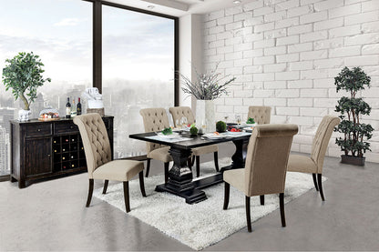 Furniture of America - Nerissa Dining Table in Antique Black - CM3840T-TABLE View 6
