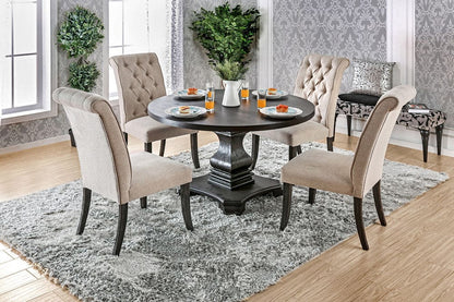 Furniture of America - Nerissa Round Table in Antique Black - CM3840RT-TABLE View 6