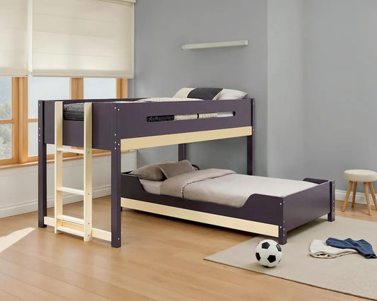 Furniture of America - Nestor - Twin/Twin Bunk Bed+Mattress - FM-BK201PR-T-BED+M6 view 1
