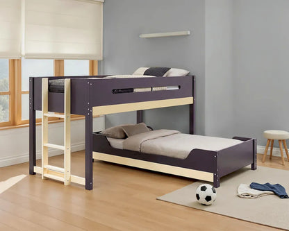 Furniture of America - Nestor - Twin/Twin Bunk Bed - Mauve/Oak - FM-BK201PR-T-BED view 2