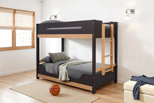 Furniture of America - Nestor - Twin/Twin Bunk Bed - Purple Mauve/Natural - FM-BK201BK-T-BED view 1