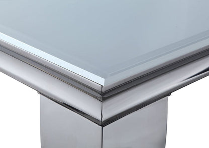 Furniture of America - Neuveville Dining Table in White/Chrome - CM3903WH-T-TABLE View 2