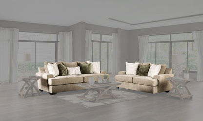 Furniture of America - New Meadows Sofa + Loveseat in Ash Green/Ivory - SM1213-2PC View 1