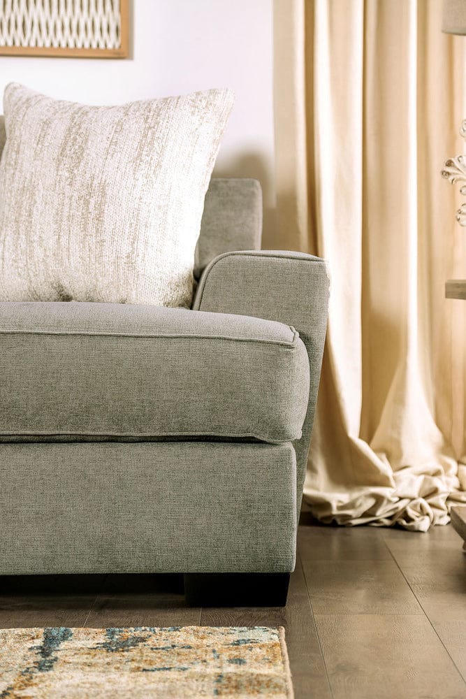 Furniture of America - New Meadows Sofa + Loveseat in Ash Green/Ivory - SM1213-2PC View 4