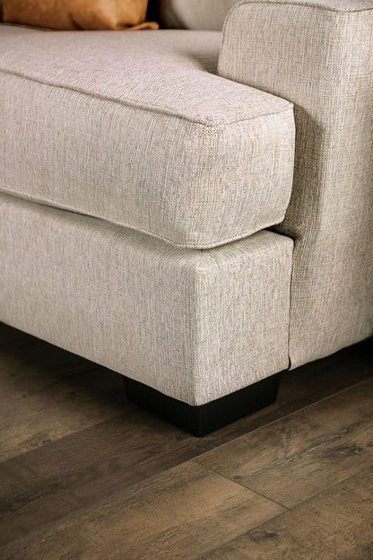 Furniture of America - New Meadows Sofa + Loveseat in Sand/Caramel - SM1214-2PC View 4