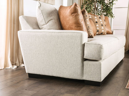 Furniture of America - New Meadows Sofa + Loveseat in Sand/Caramel - SM1214-2PC View 6