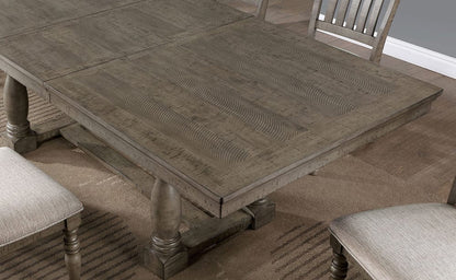 Furniture of America - Newcastle Dining Table in Antique Gray/Gray - CM3254GY-T-TABLE View 3