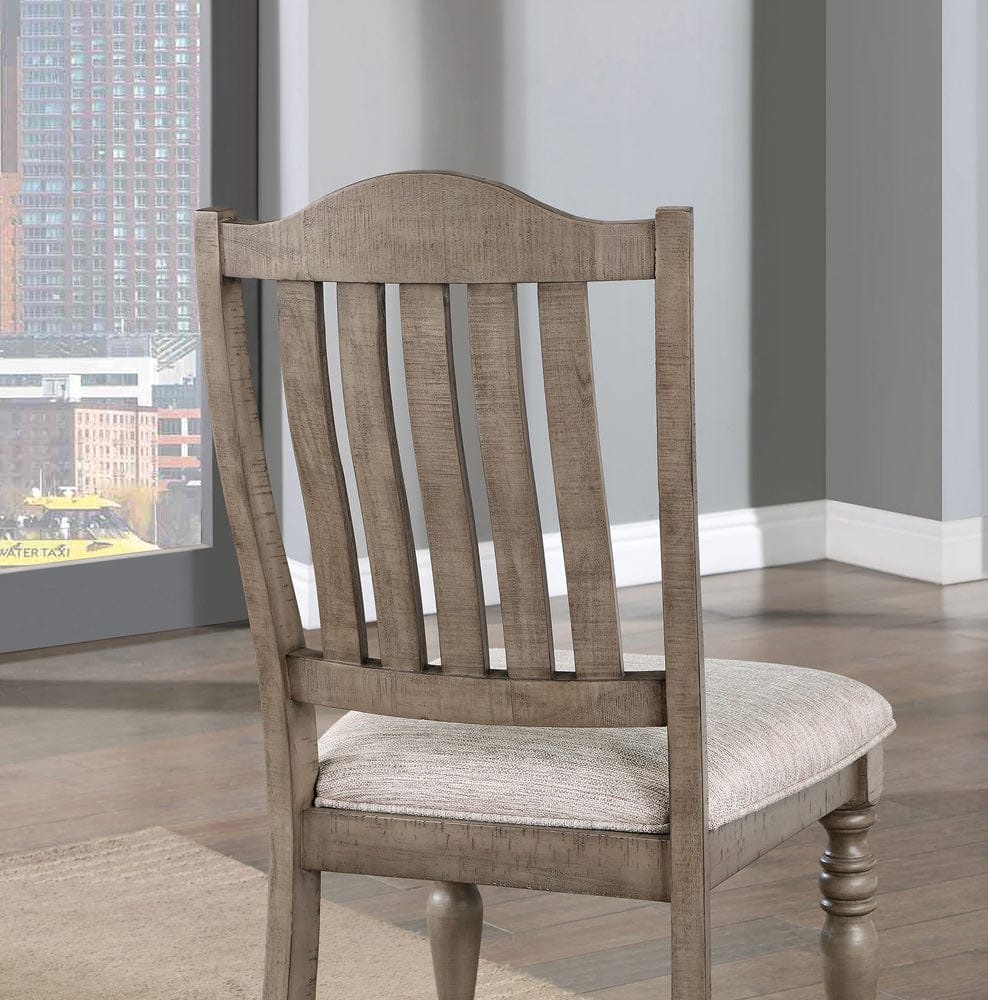 Furniture of America - Newcastle Side Chair Set of 2 in Antique Gray/Gray - CM3254GY-SC-2PK View 4