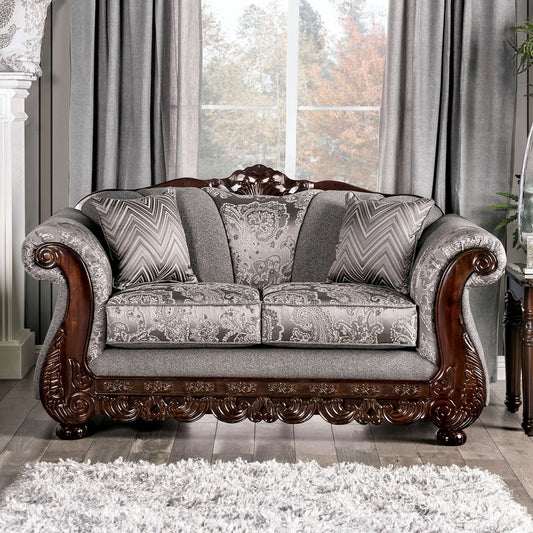 Furniture of America - Newdale Loveseat in Gray - SM6424-LV View 1