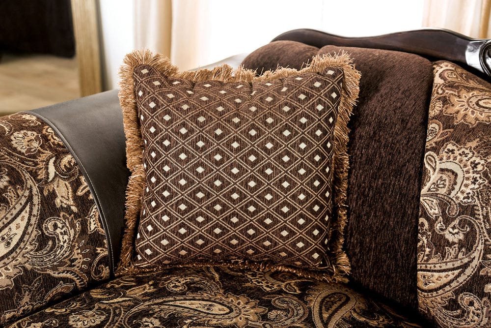 Furniture of America - Newdale Sofa + Loveseat in Brown/Gold - SM6427-2PC View 3
