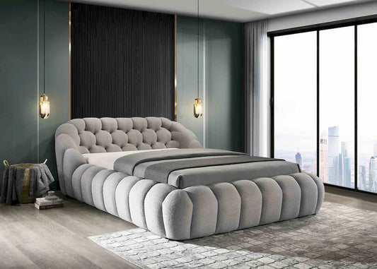 Furniture of America - Newquay - E.King Bed, Gray - FM7260GY-EK-BED view 1