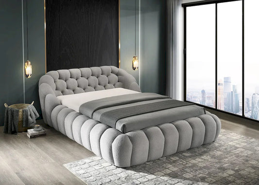 Furniture of America - Newquay - E.King Bed, Gray - FM7260GY-EK-BED view 2