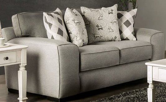 Furniture of America - Newry Loveseat in Gray - SM6091-LV View 1