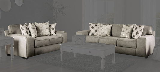 Furniture of America - Newry Sofa + Loveseat in Gray - SM6091-2PC View 1