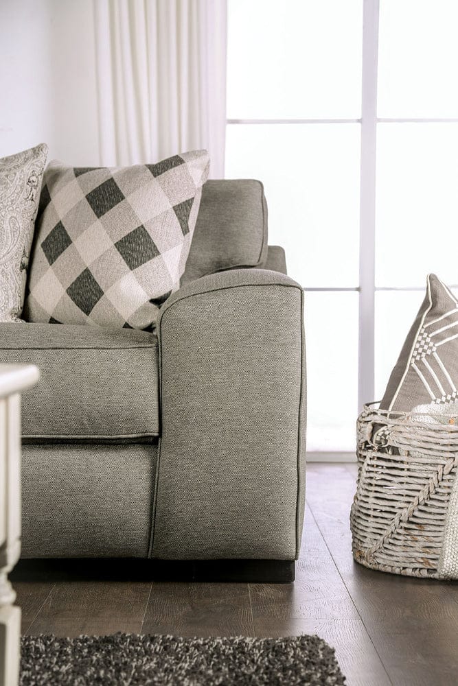 Furniture of America - Newry Sofa + Loveseat in Gray - SM6091-2PC View 3
