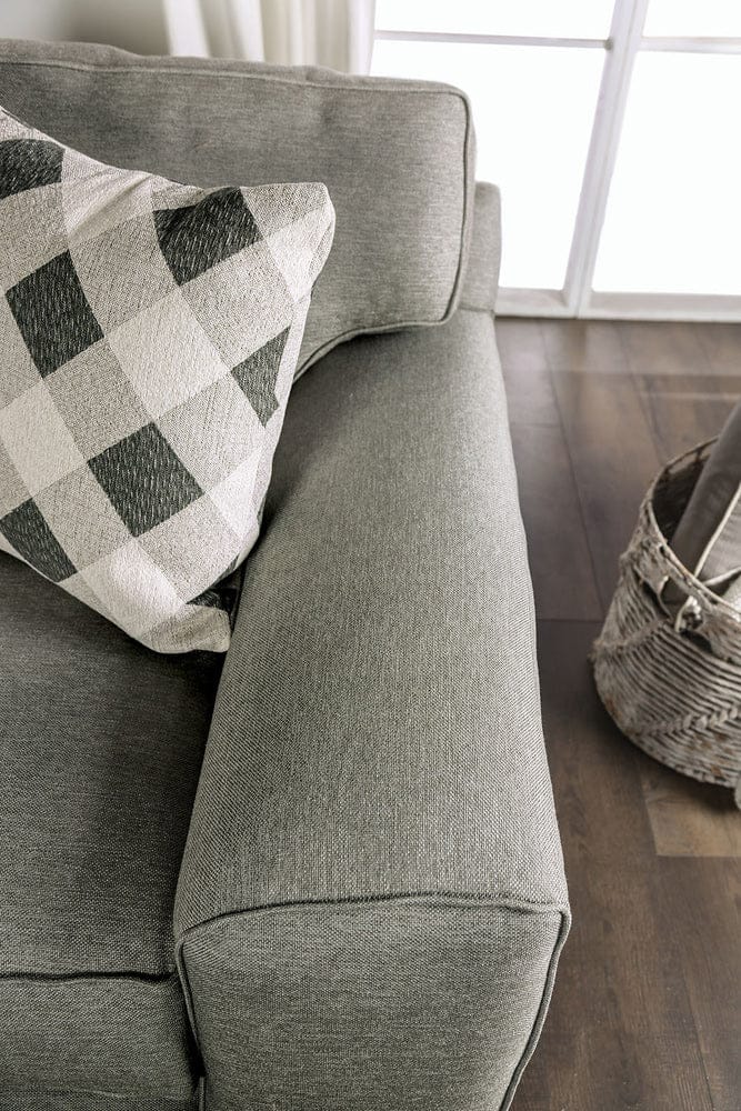 Furniture of America - Newry Sofa + Loveseat in Gray - SM6091-2PC View 5