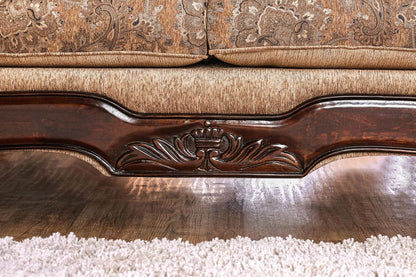 Furniture of America - Nicanor Sofa + Loveseat in Tan/Gold - SM6407-2PC View 5