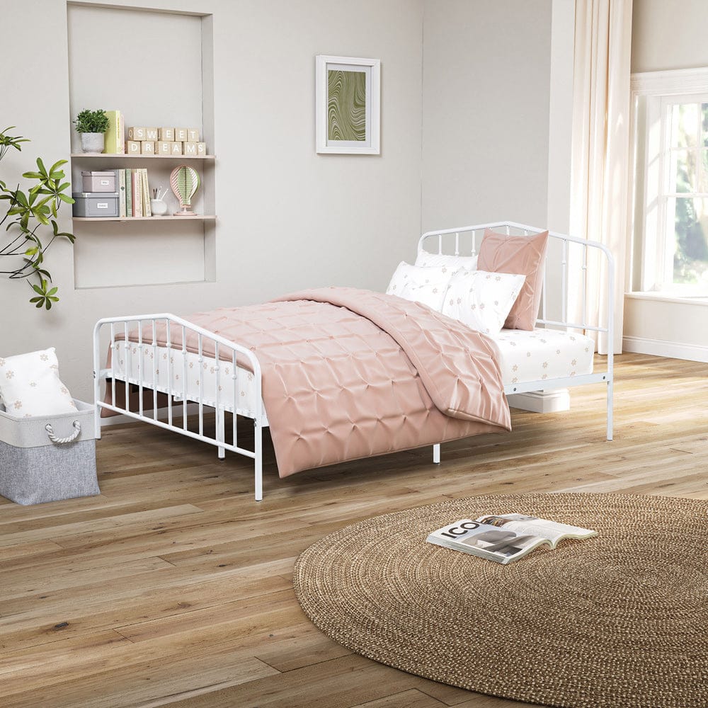 Furniture of America - Nicoli Full Metal Bed in White - FM7900WH-F View 2