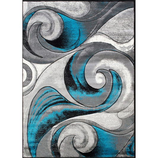 Furniture of America - Niksar 5' X 7' Area Rug in Turquoise - RG5223 View 1