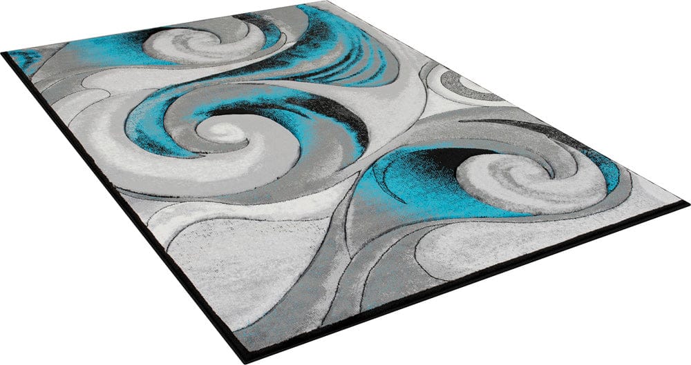 Furniture of America - Niksar 5' X 7' Area Rug in Turquoise - RG5223 View 2