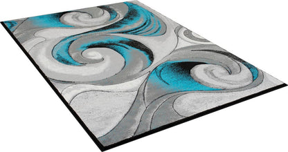 Furniture of America - Niksar 5' X 7' Area Rug in Turquoise - RG5223 View 2