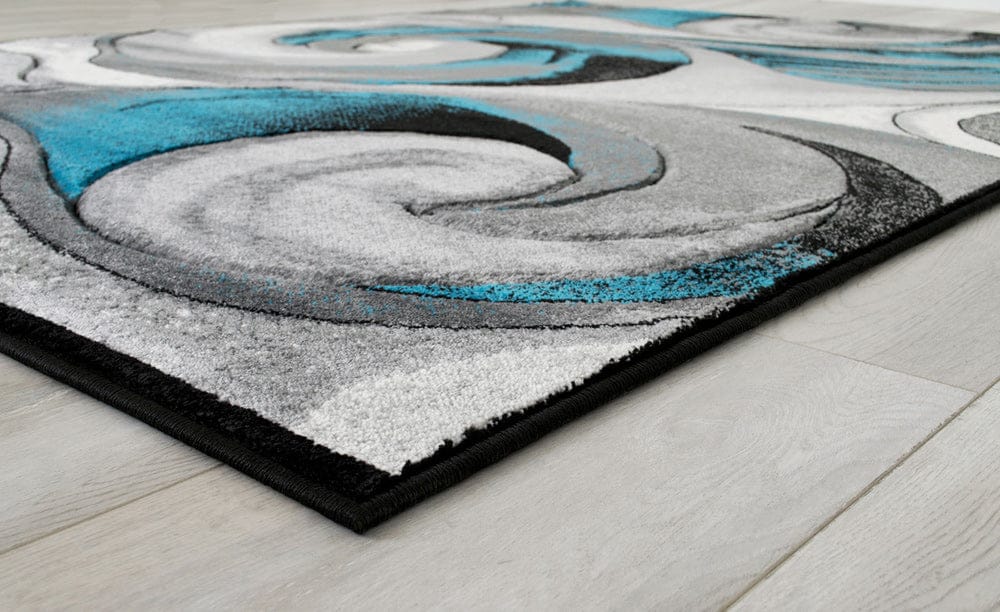 Furniture of America - Niksar 5' X 7' Area Rug in Turquoise - RG5223 View 4
