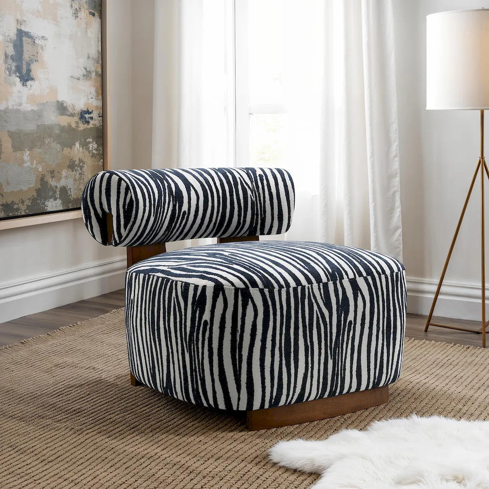 Furniture of America - Niobe - Accent Chair, Midnight Blue - FM-AC6007BL view 2