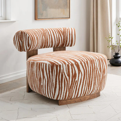 Furniture of America - Niobe - Accent Chair, Rustic Orange - FM-AC6007OR view 1