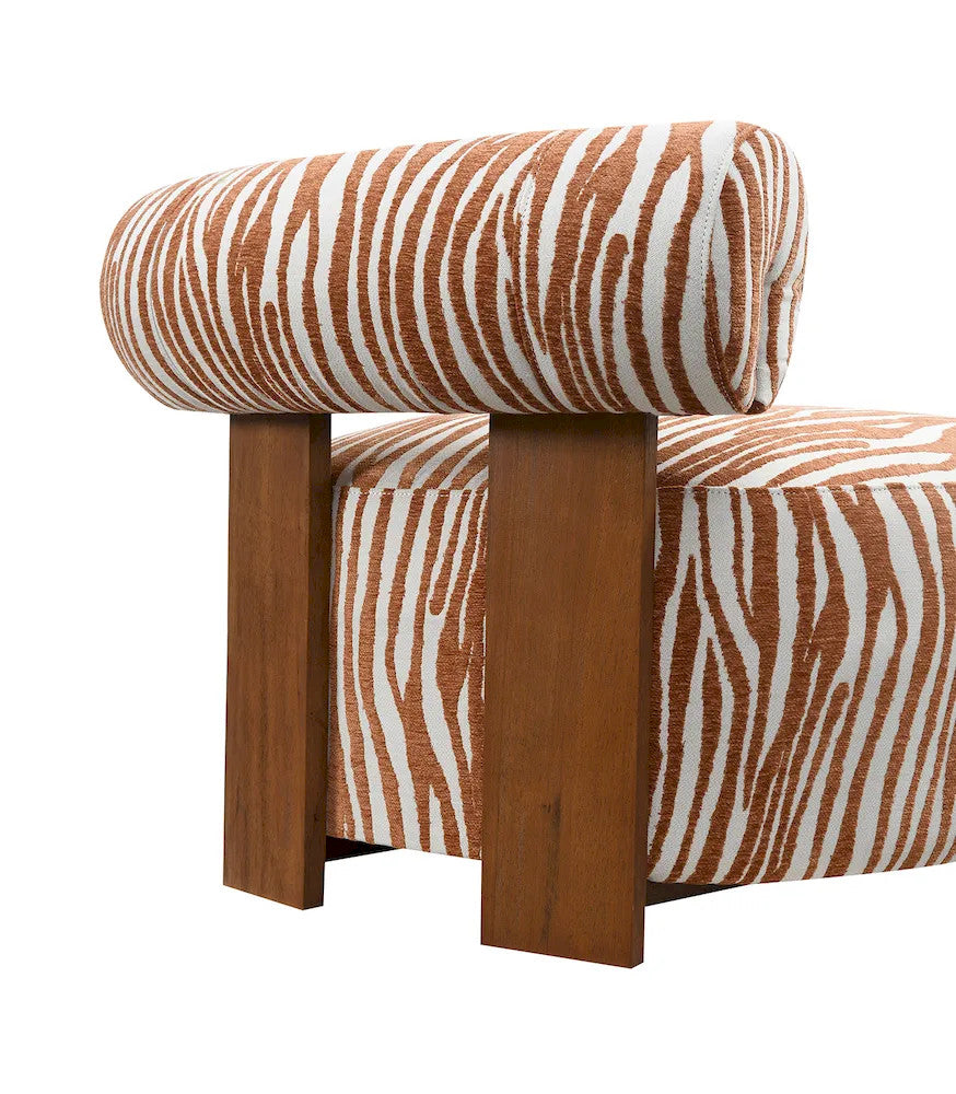 Furniture of America - Niobe - Accent Chair, Rustic Orange - FM-AC6007OR view 6