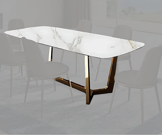Furniture of America - Norelli Dining Table in Gold/White - FM3701GD-T-TABLE View 1