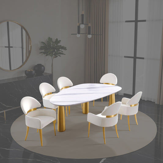 Furniture of America - Northam 7 Pc. Dining Table Set - FM37005WH-T-7PC View 1