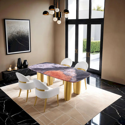 Furniture of America - Northolt - 5 Pc. Dining Table Set, White Chair - FM37004GY-T-5PC view 1