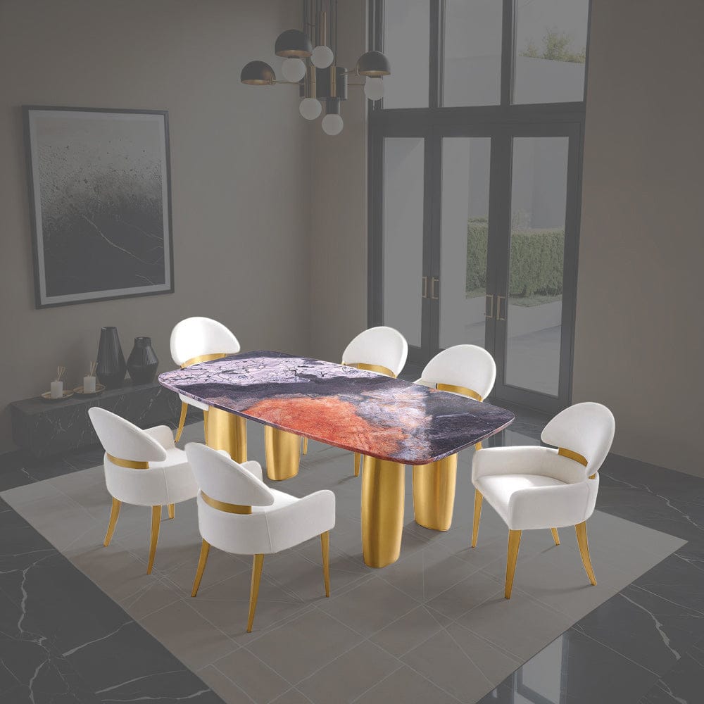 Furniture of America - Northolt 7 Pc. Dining Table Set - FM37004GY-T-7PC View 1