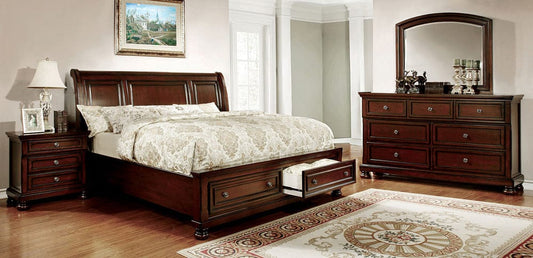 Furniture of America - Northville 5 Pc. Queen Bedroom Set w/ 2NS in Dark Cherry - CM7683Q-5PC-2NS View 1