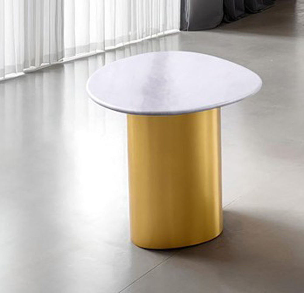 Furniture of America - Northwich Side Table in White/Matte Gold - FM47005WH-ST-TABLE View 1