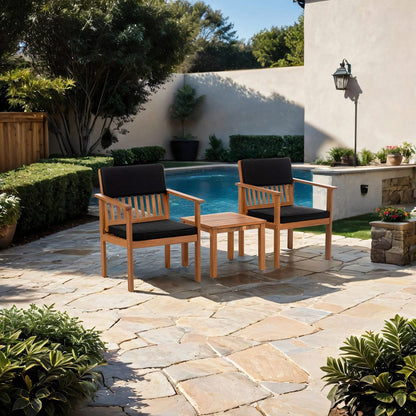 Furniture of America - Noto 3 Pc. Patio Set in Natural/Black - GM-1018-3PK View 1