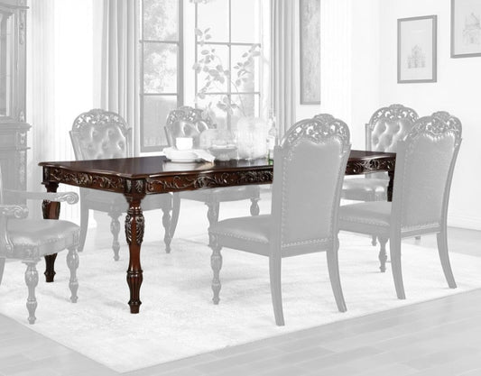 Furniture of America - Nouvelle Dining Table in Brown Cherry/Espresso - CM3256CH-T View 1