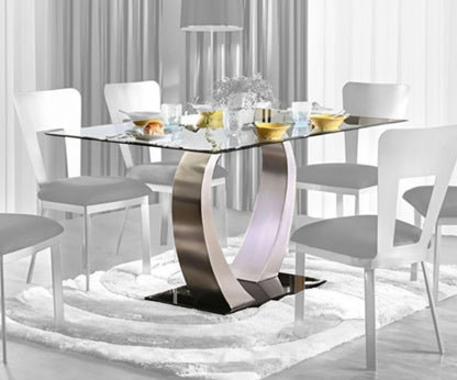 Furniture of America - Nova Dining Table in Silver/Black - CM3728T-TABLE View 1