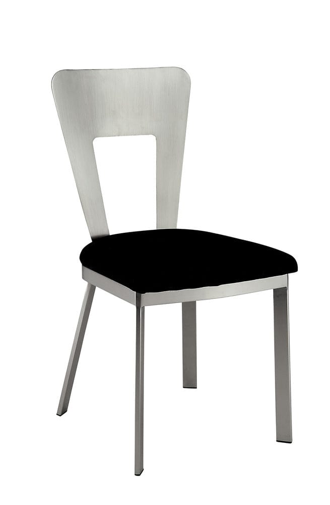 Furniture of America - Nova Side Chair Set of 2 in Silver/Black - CM3728SC-2PK View 1