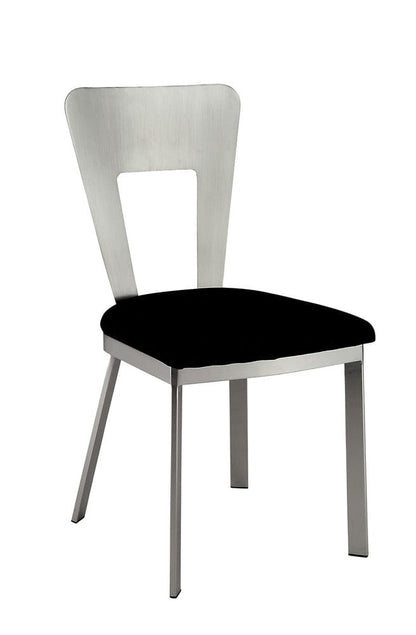 Furniture of America - Nova Side Chair Set of 2 in Silver/Black - CM3728SC-2PK View 1