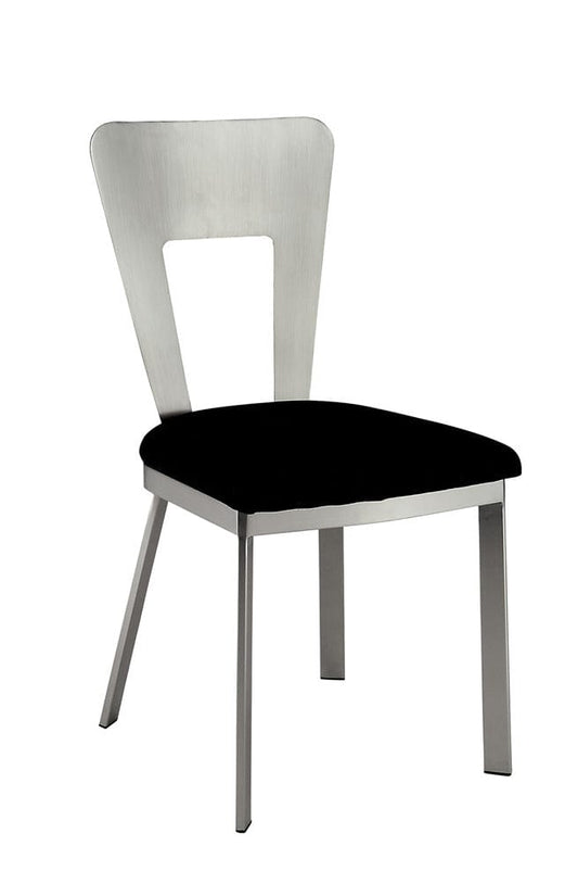 Furniture of America - Nova Side Chair Set of 2 in Silver/Black - CM3728SC-2PK View 1