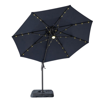 Furniture of America - Nuti 10' Round Umbrella with Base in Blue - LA-A031BL+BASE View 2