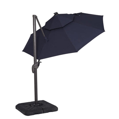 Furniture of America - Nuti 10' Round Umbrella with Base in Blue - LA-A031BL+BASE View 3